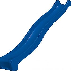 Kunststof glijbaan 290 x 50 cm, 150 cm hoog, blauw.