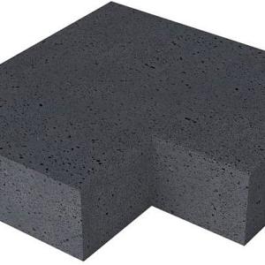 Massief hoek binnen Antraciet 60/60 x 37 x 15