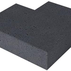 Schellevis Oud Hollandse traptrede massief hoek buiten 60-60x40x20cm Antraciet