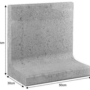 L-Element Grijs 50x30x50 cm