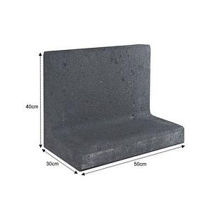 L-Element Zwart 50x30x40 cm