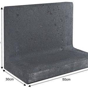 L-Element Zwart 50x30x40 cm