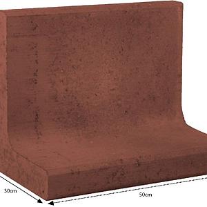 L-Element Corten/Bruin 50x30x40 cm
