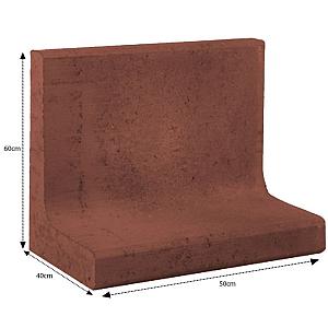 L-Element Corten/Bruin 50x40x60 cm