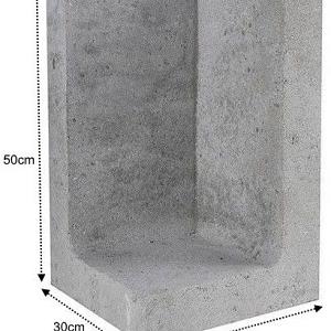 L-Element Hoek Grijs 30x30x50 cm
