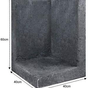 L-Element Hoek Zwart 40x40x60 cm