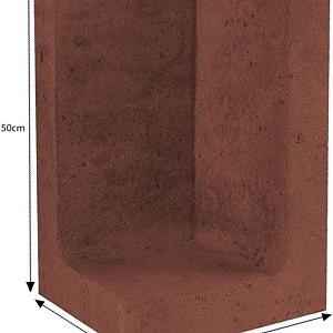 L-Element Hoek Corten/Bruin 30x30x50 cm