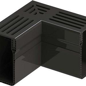 Designgoot hoekstuk Zwart