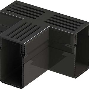 Designgoot T-stuk Zwart