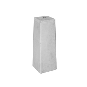 Betonpoer Eco wit/grijs M16-bus (18x18)>(15x15)x50cm
