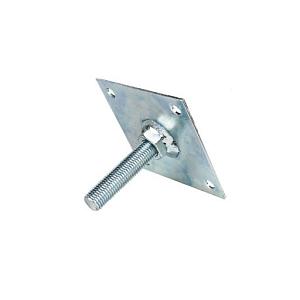 Betonpoer hoogteverstelling M16 verzinkt 10x10cm