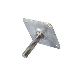 Betonpoer hoogteverstelling M16 RVS 10x10cm