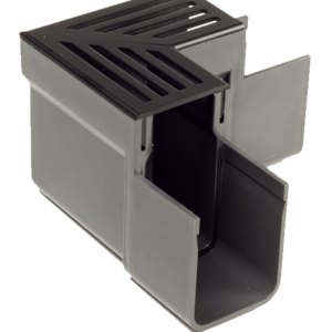 ACO Slimline hoekstuk Zwart Aluminium