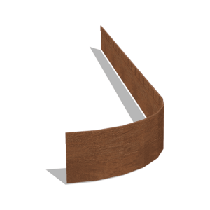 Kantopsluiting FLEX geplet 13 cm | Corten