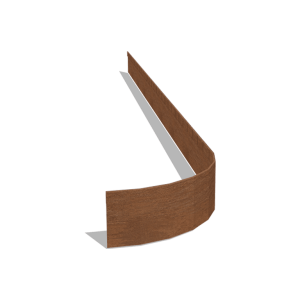 Kantopsluiting FLEX geplet 13 cm | Corten
