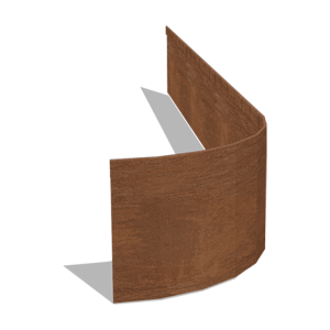 Kantopsluiting FLEX geplet 23 cm | Corten