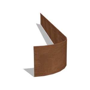 Kantopsluiting FLEX geplet 23 cm | Corten