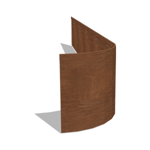 Kantopsluiting FLEX geplet 35 cm | Corten