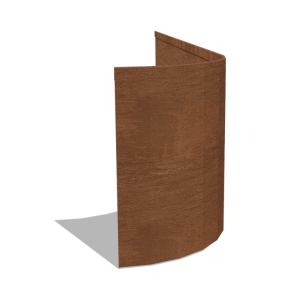 Kantopsluiting FLEX geplet 45 cm | Corten