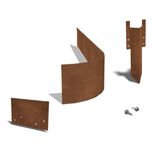 Set 15 meter cortenstaal kantopsluiting FLEX geplet 23 cm