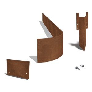 Set 24 meter cortenstaal kantopsluiting FLEX geplet 23 cm