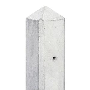 Betonpaal wit/grijs diamantkop
