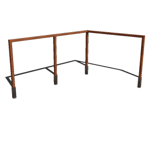 Cortenstaal pergola hoekopstelling