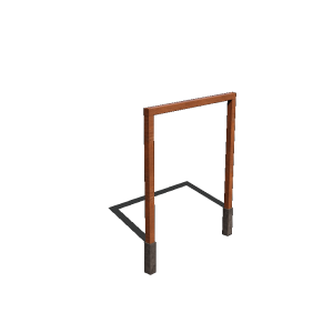 Cortenstaal pergola recht