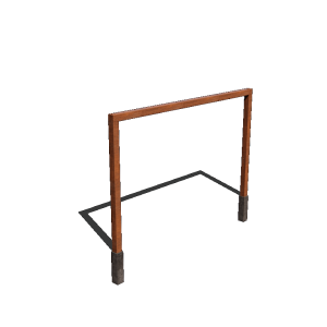 Cortenstaal pergola recht
