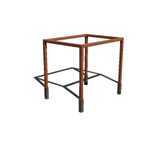 Cortenstaal pergola vierkant