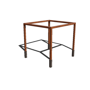 Cortenstaal pergola vierkant