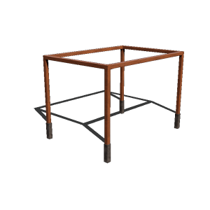 Cortenstaal pergola vierkant