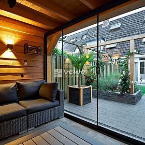 Glazen schuifwand Hoogeveen