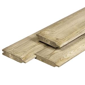 Midden-Europees grenen rabatdeel overhangend, groen geïmpregneerd 1,8 x 14,5 x 360 cm