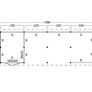 Kapschuur Billund XXL Samenstelling 11 Red Class Wood zwart gespoten