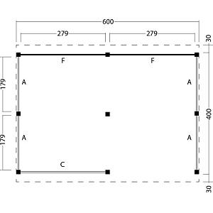 Kapschuur Billund XL Samenstelling 4 Red Class Wood zwart gespoten