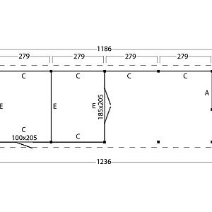 Platdak Odense XXL Samenstelling 12 Red Class Wood zwart gespoten