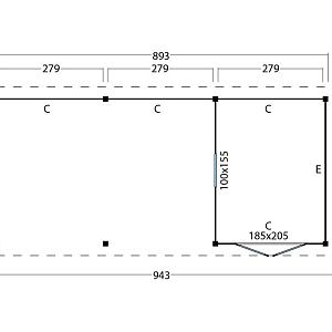 Platdak Odense XXL Samenstelling 7 Red Class Wood
