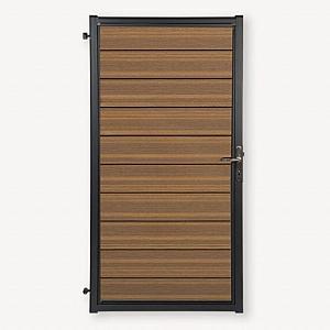 Tuindeur composiet Velufence | teak brown