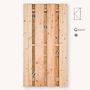 Tuindeur douglas breed | gem. doorkijk | verzinkt frame