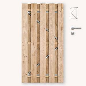 Tuindeur eiken | gem. doorkijk | verzinkt frame