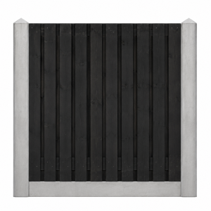 Glad grijs 21 planks zwart gespoten