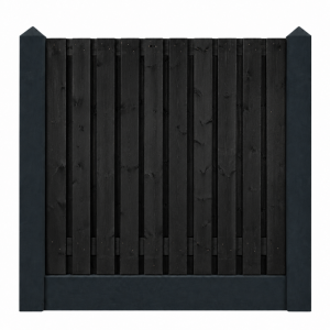 Glad antraciet gecoat 21 planks zwart gespoten