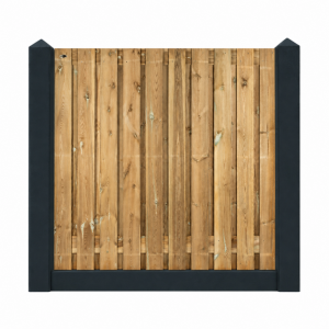 Glad antraciet gecoat 23 planks grenen
