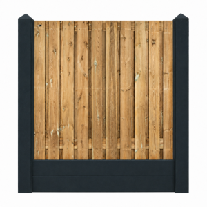 Glad antraciet gecoat 23 planks grenen dubbele onderplaat