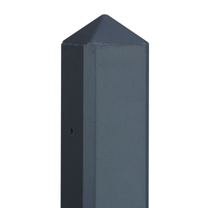 Beton-paal IJssel antraciet gecoat, diamantkop 10x10x280cm