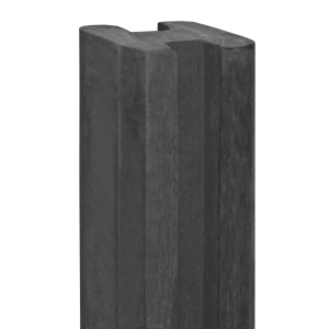 Beton-sleufpaal Zaan 10x10x275 antraciet Vlakke kop