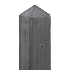 Beton-motiefpaal Schie antraciet diamantkop