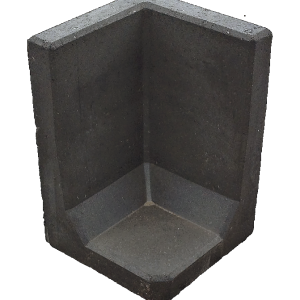 Hoek L-Element Zwart 40X40X40cm