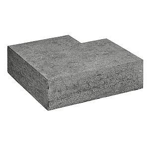 Blue Stone traptrede gevlamd & geborsteld hoekstuk 50/35x15 cm.